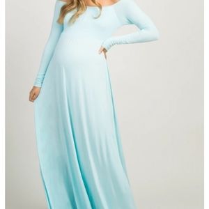 Pinkblush Light Blue Gown XL Maternity Worn Once